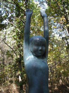 Girl Statue Arboretum Overland Park KS