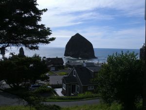 Haystack Basalt monolith, Oregon coastline; photo by Robin Morlock